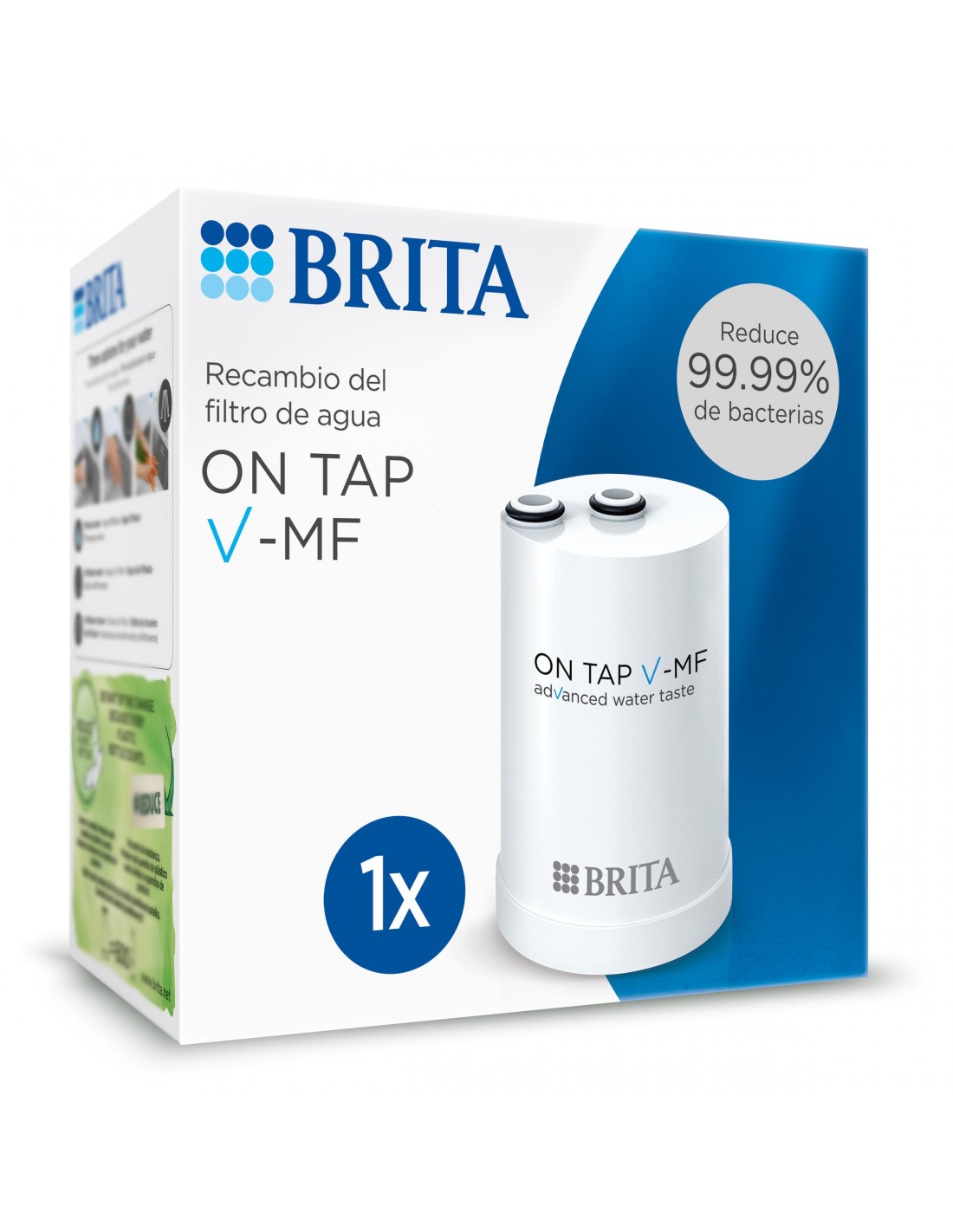Recambio de filtros  Brita On Tap HF, Compatible con sistema On Tap de  Brita, 600 L, Blanco